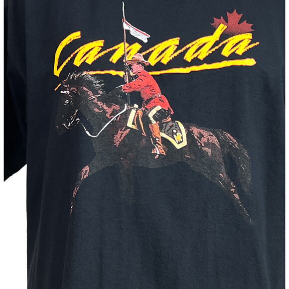 Royal Canadian Mounted Police Horse & Rider Canada Tee Shirt XL Black RCMP - Picture 5 of 11